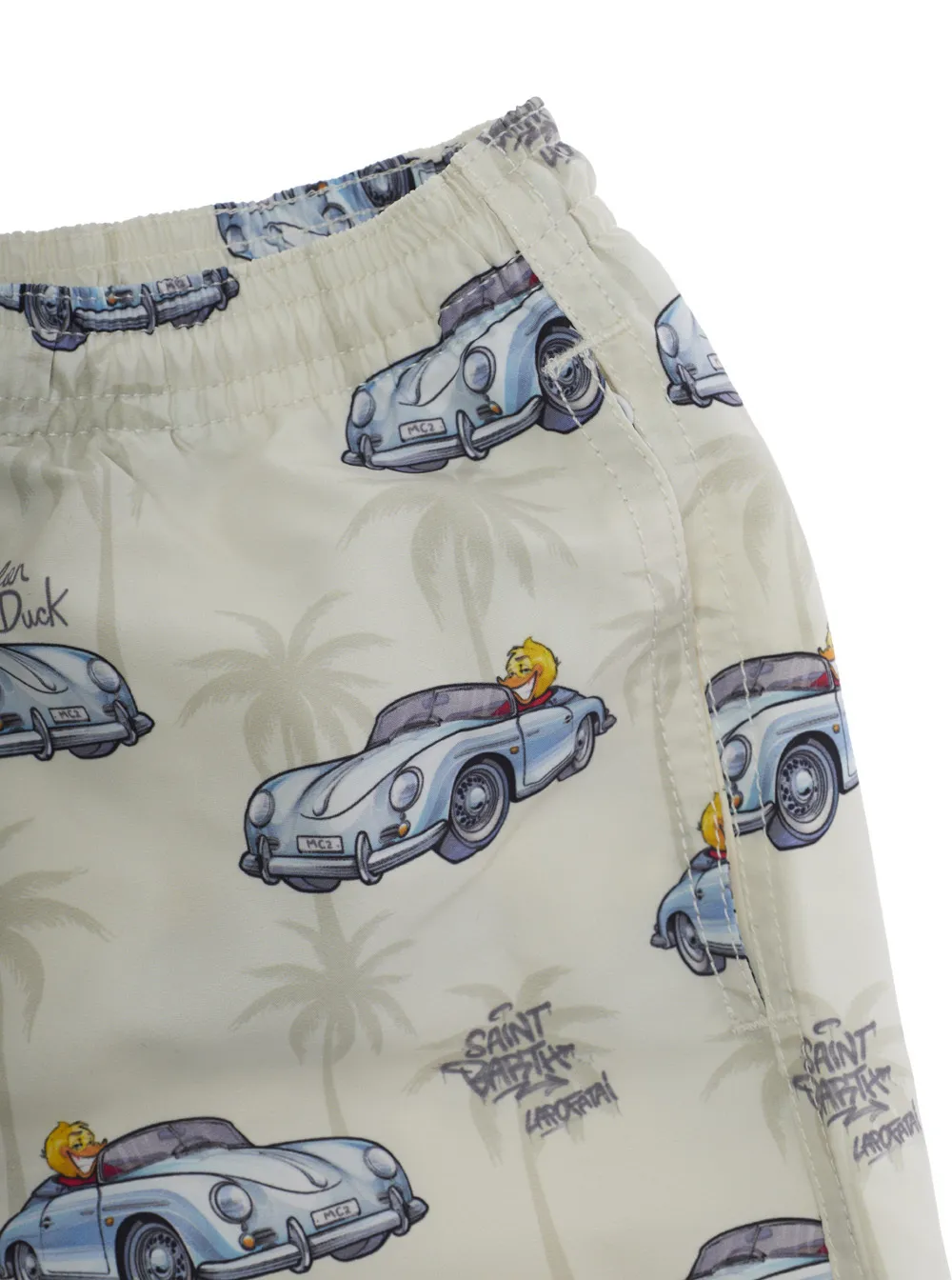  Mc2 Saint Barth Kids Graphic-print Swim Shorts - Neutrals 