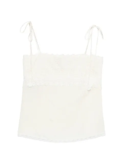 Valentino Garavani lace-detail tie-strap top