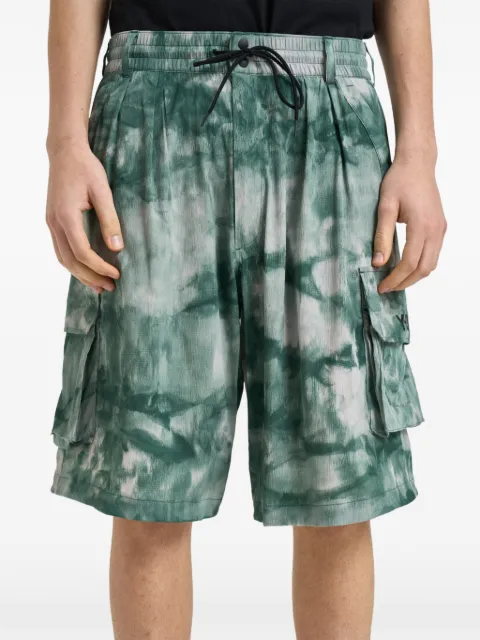 Y-3 tie-dye cargo shorts