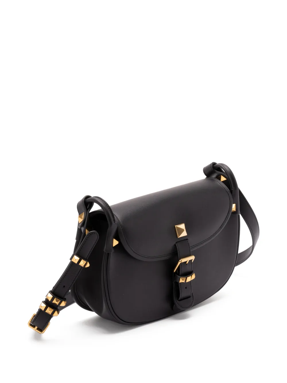 Valentino Garavani Rockstud leren tas met gesp Zwart