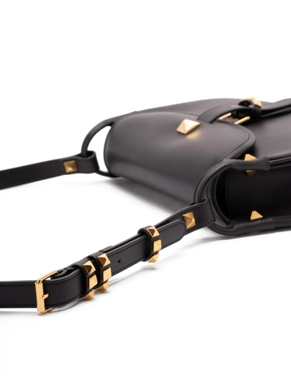 Valentino Garavani Rockstud leren tas met gesp Zwart