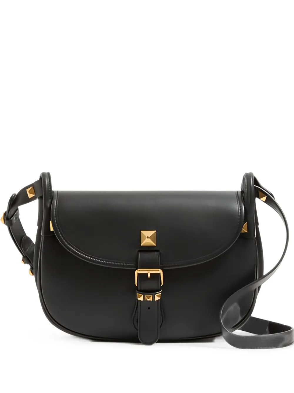 Valentino Garavani Rockstud leren tas met gesp Zwart