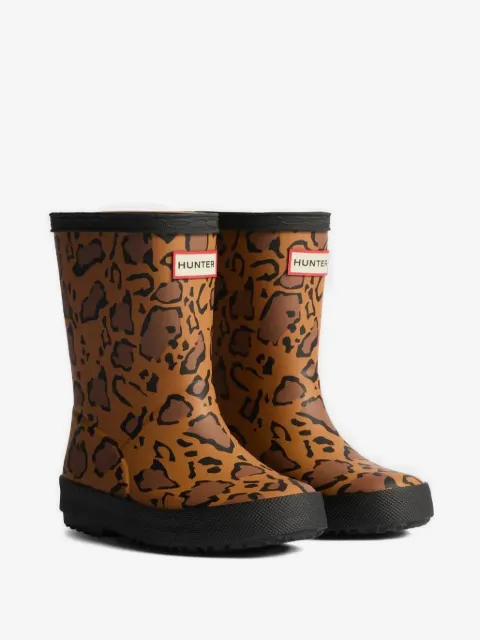Hunter Kids leopard rain boots