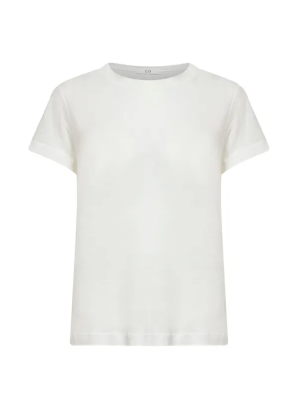 Co Ribbed Crewneck T-shirt in White