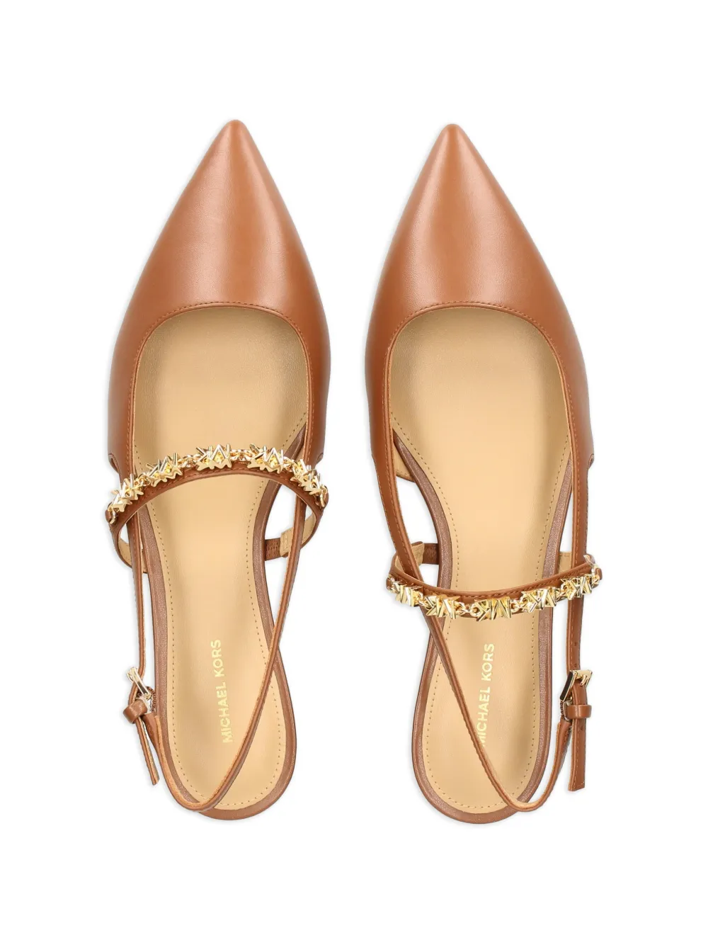 Michael Kors Dina Flex studded strap ballet flats Bruin