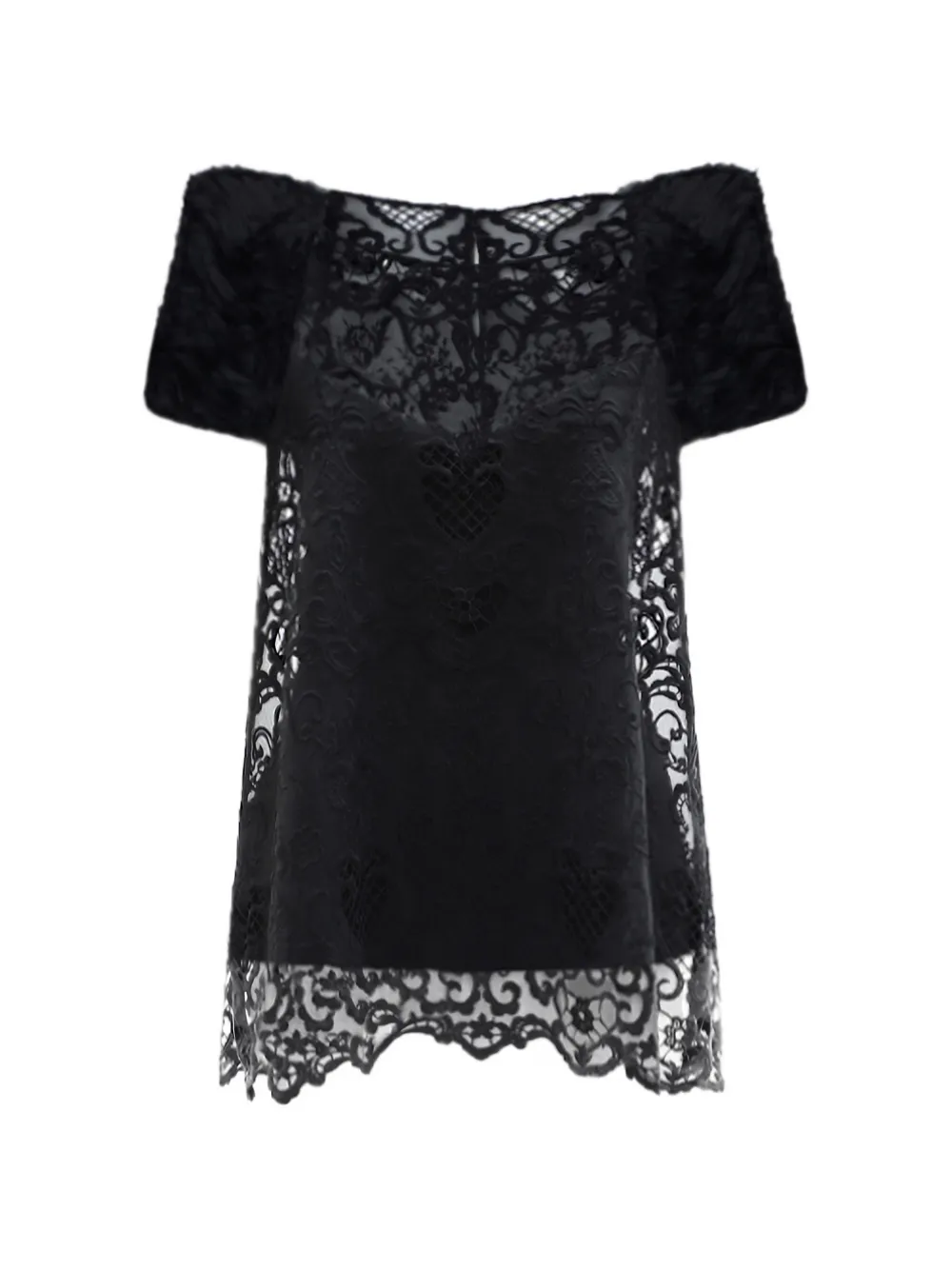 Gemy Maalouf Blusa con ricamo - Nero