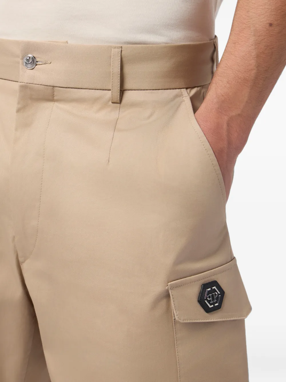 Philipp Plein Cargo shorts Beige