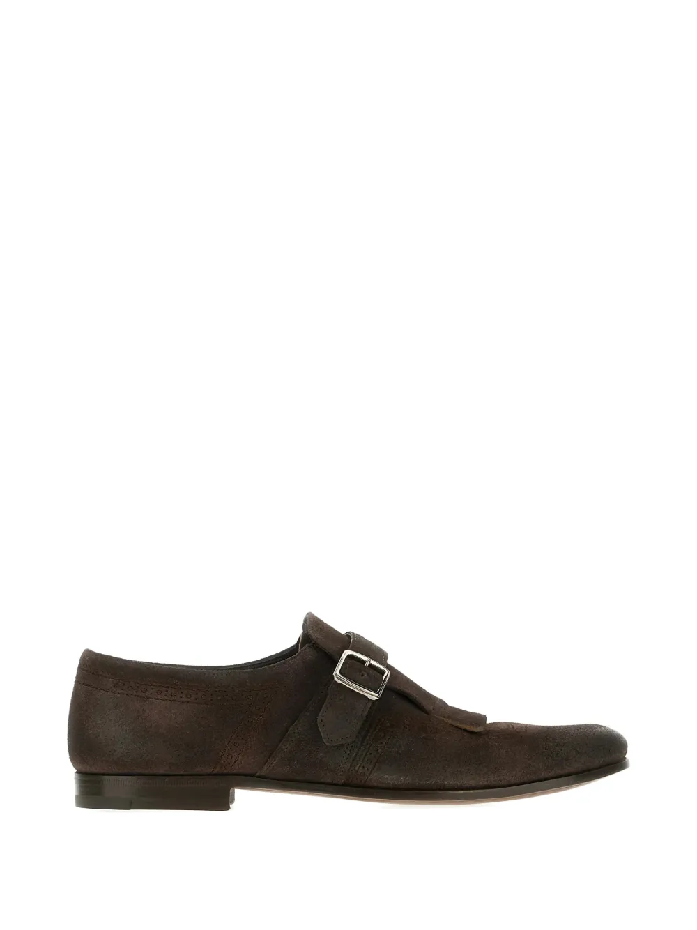 Church's fringed buckle Monk shoes - Marrone