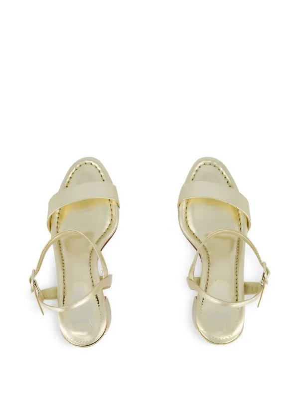 Christian Louboutin Miss Jane 85 Sandals | Gold | FARFETCH