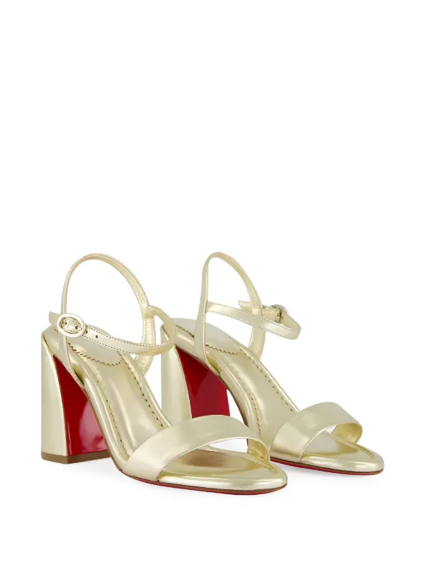 Christian Louboutin Miss Jane 85 Sandals | Gold | FARFETCH