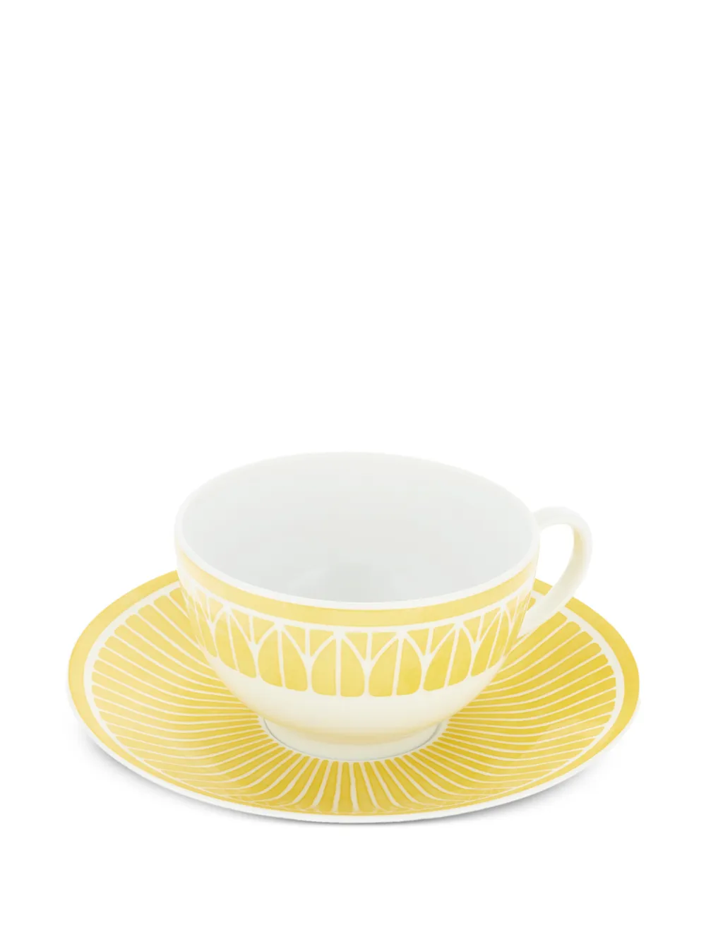 Christofle Set tazza e piattino Malmaison Riviera - Bianco