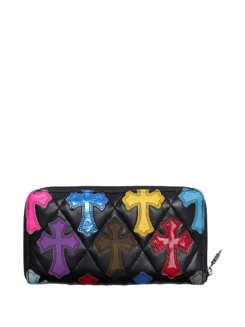 Chrome Hearts cross quilted leather wallet