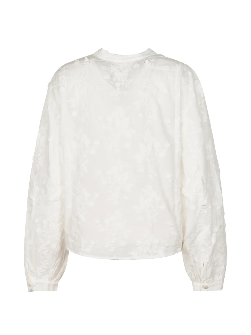 MC2 Saint Barth blouse met geborduurde bloemen Wit