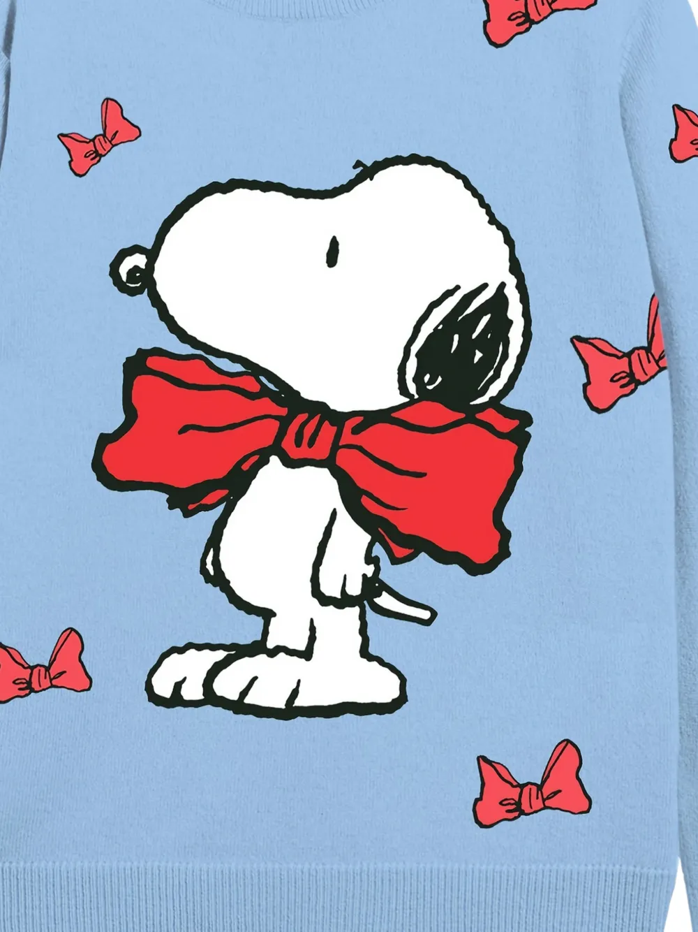 Mc2 Saint Barth Kids Bow Graphic Snoopy Top - Blue 
