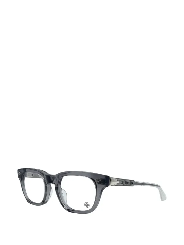 Chrome Hearts Baggins Geometric Glasses | Grey | FARFETCH
