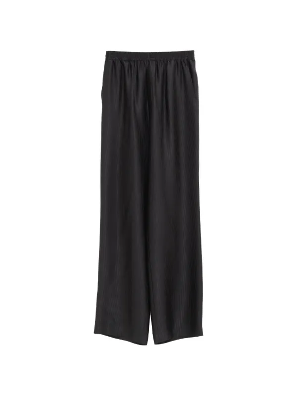 Petar Petrov Elasticated Striped Trousers in Black
