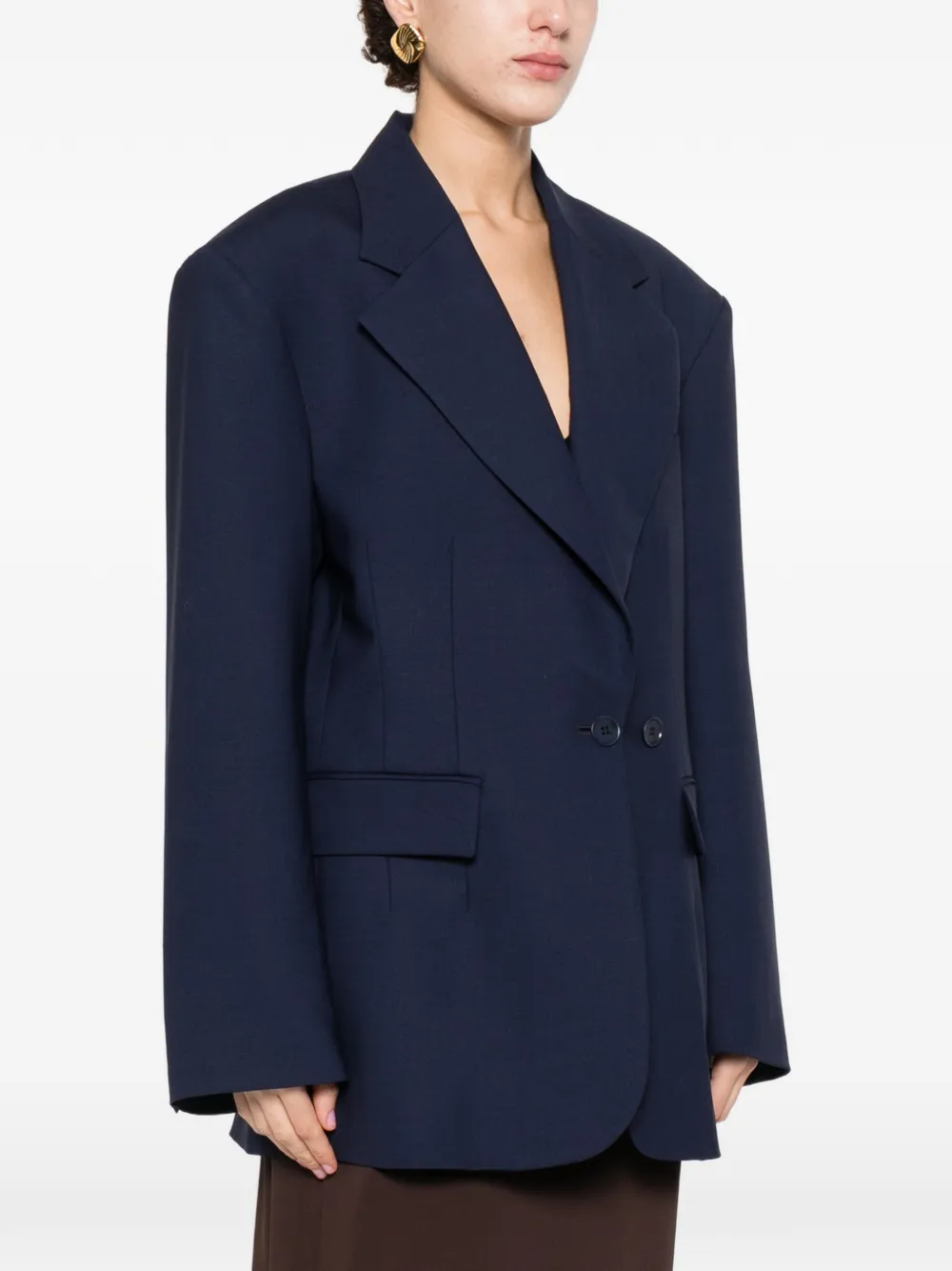  P.a.r.o.s.h. Double-breasted Fitted Jacket - Blue 