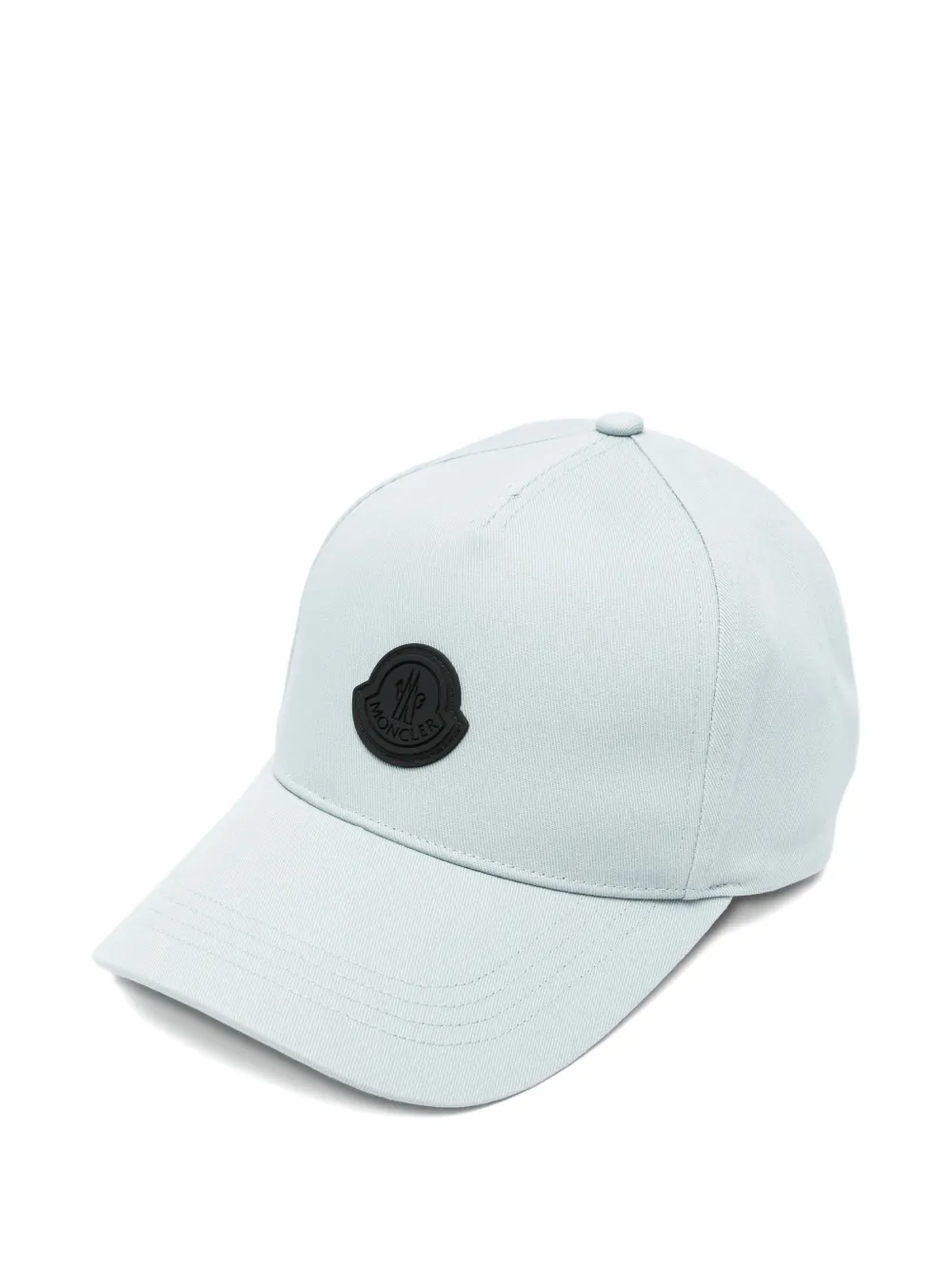 Moncler logo patch hat - Blu