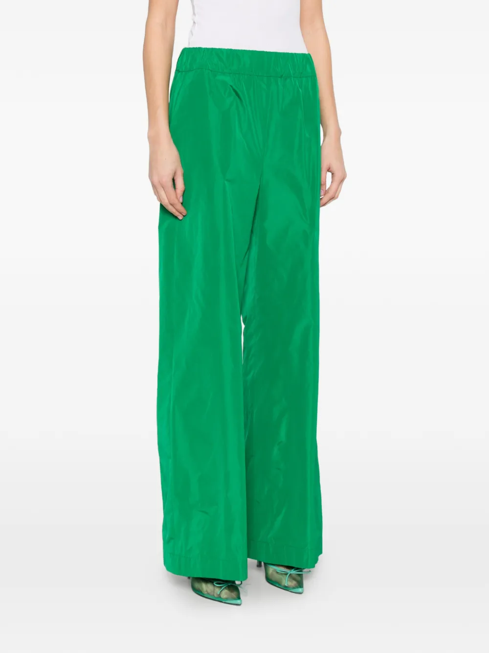  P.a.r.o.s.h. Elasticated Palazzo Pants - Green 