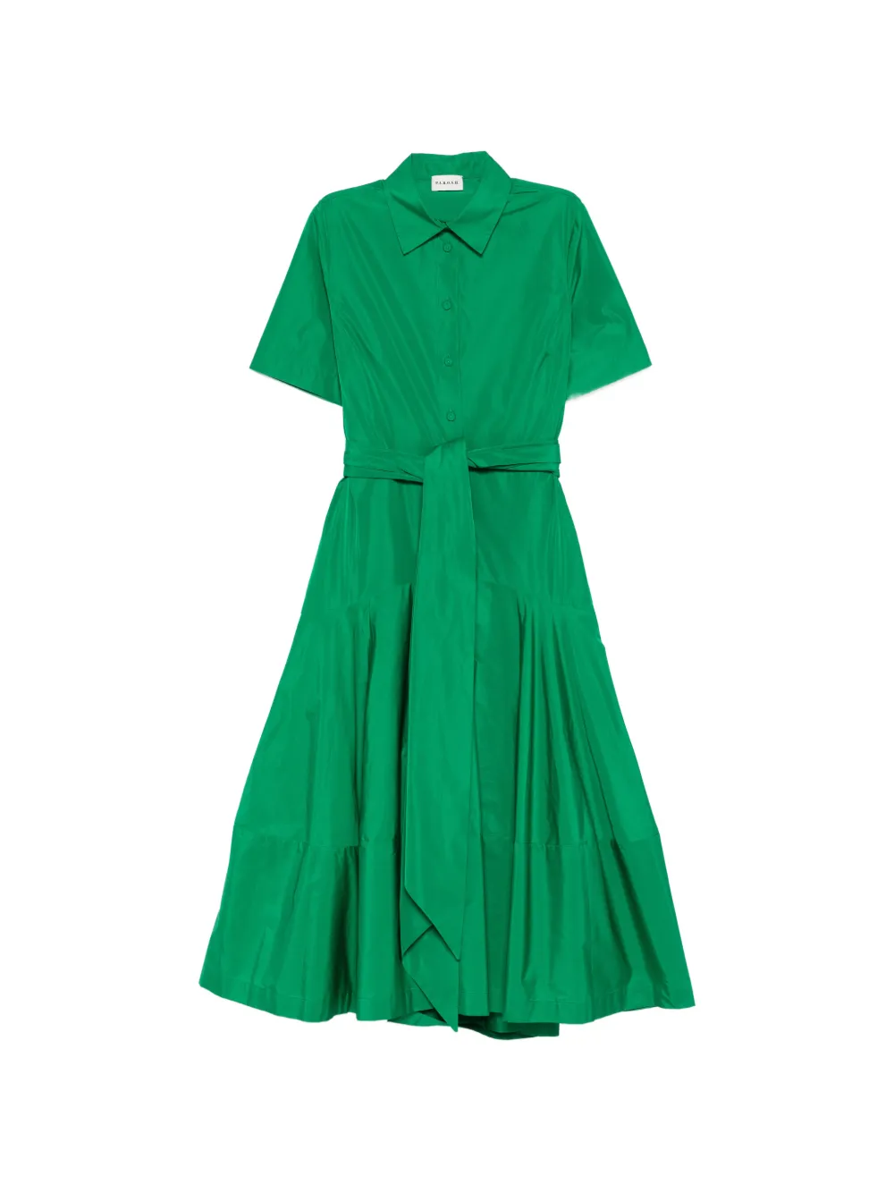 P.A.R.O.S.H. belt tiered mini dress - Verde