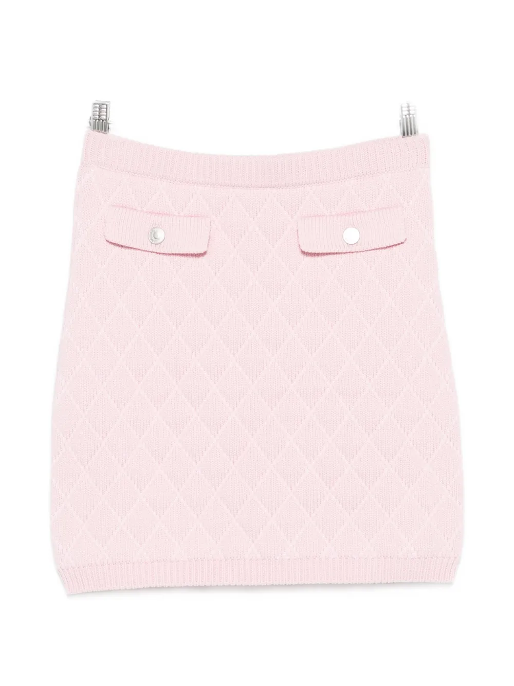 Moschino diamond-quilted flap-pocket mini skirt - Rosa