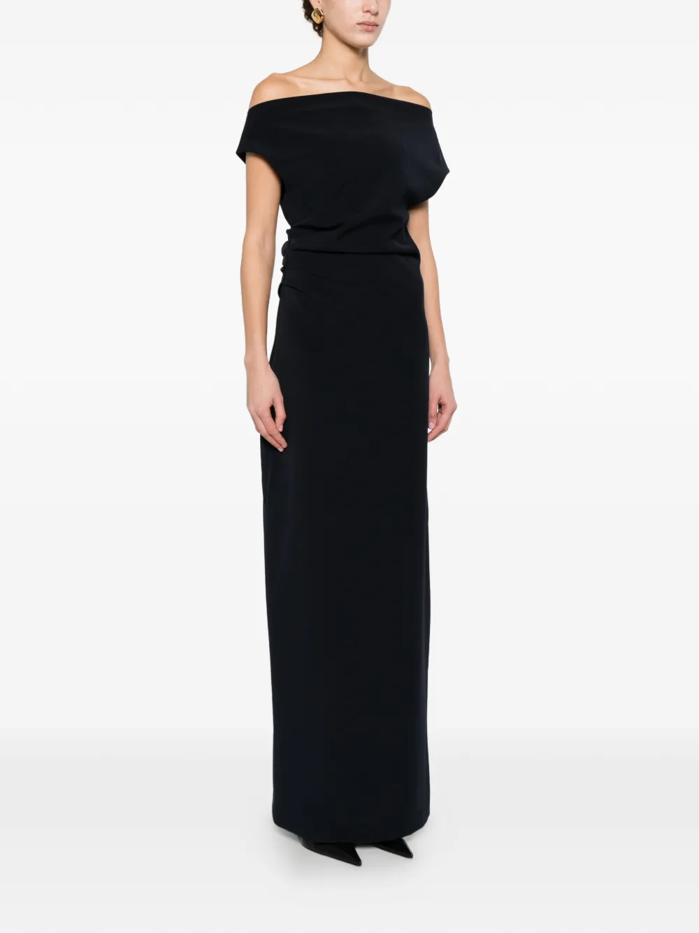  P.a.r.o.s.h. Off-shoulder Maxi Dress - Blue 