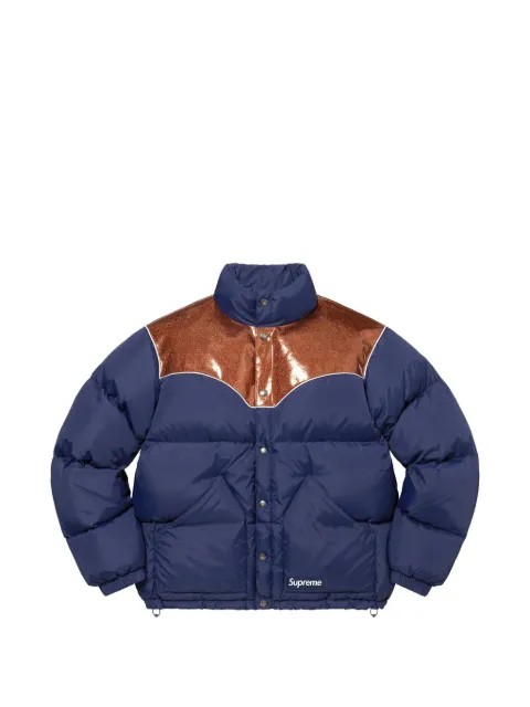 Supreme glitter-panel padded jacket