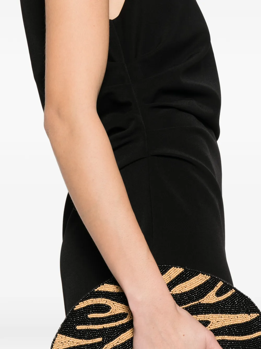 P.A.R.O.S.H. Asymmetrische maxi-jurk Zwart