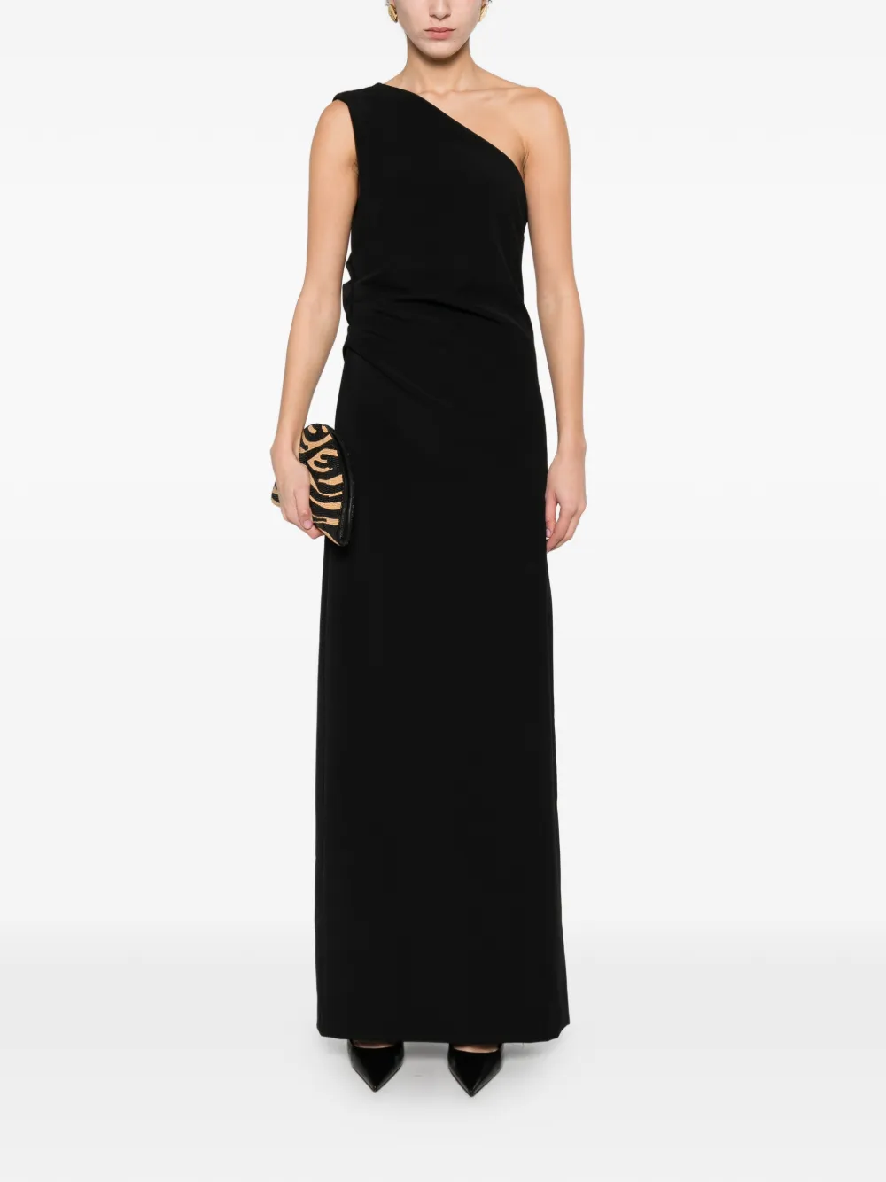 P.a.r.o.s.h. One-shoulder Maxi Dress - Black 