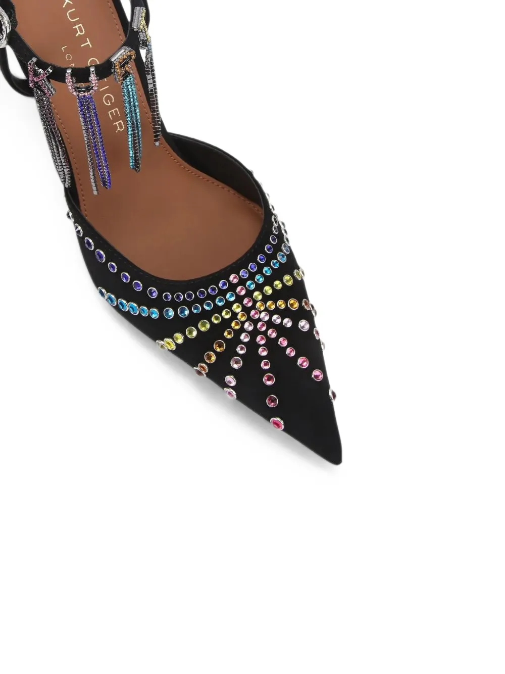 Kurt Geiger London Crystal point-toe pumps Zwart