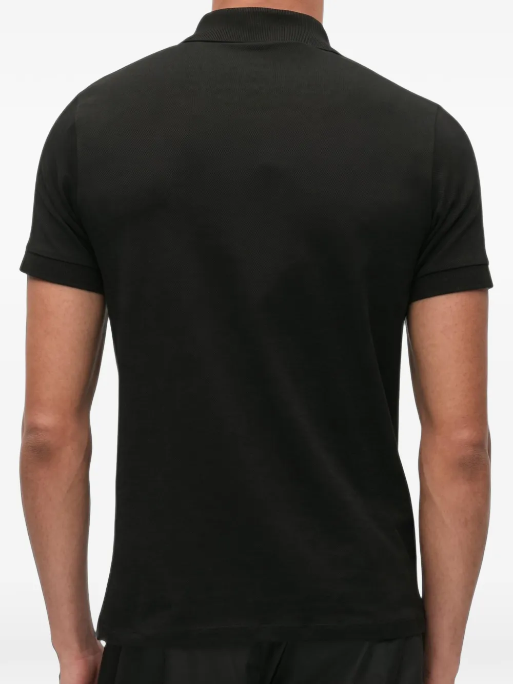 Karl Lagerfeld logo-print cotton polo shirt Zwart