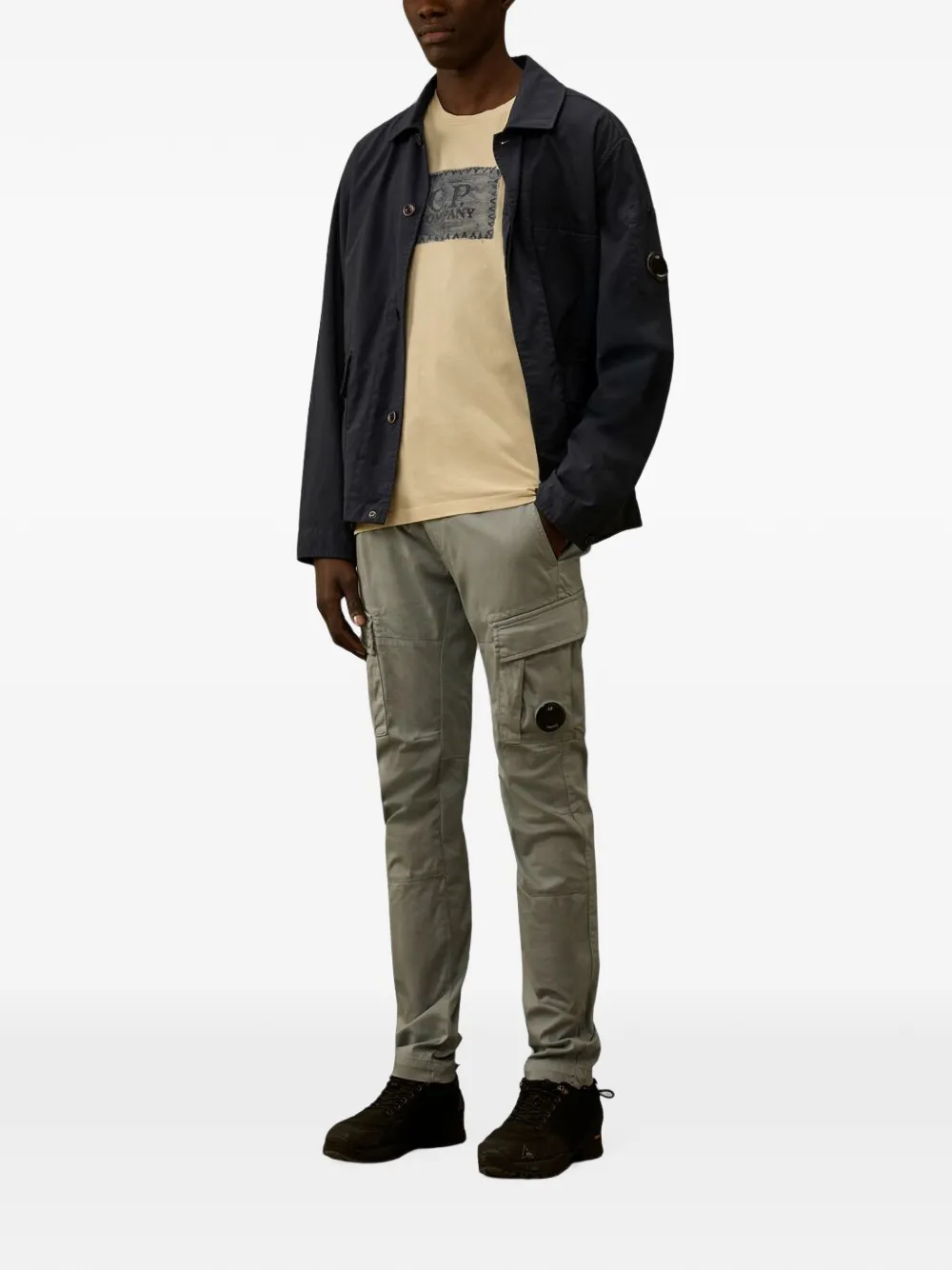 C.P. Company Taylon P Lens shirtjack met knopen Blauw