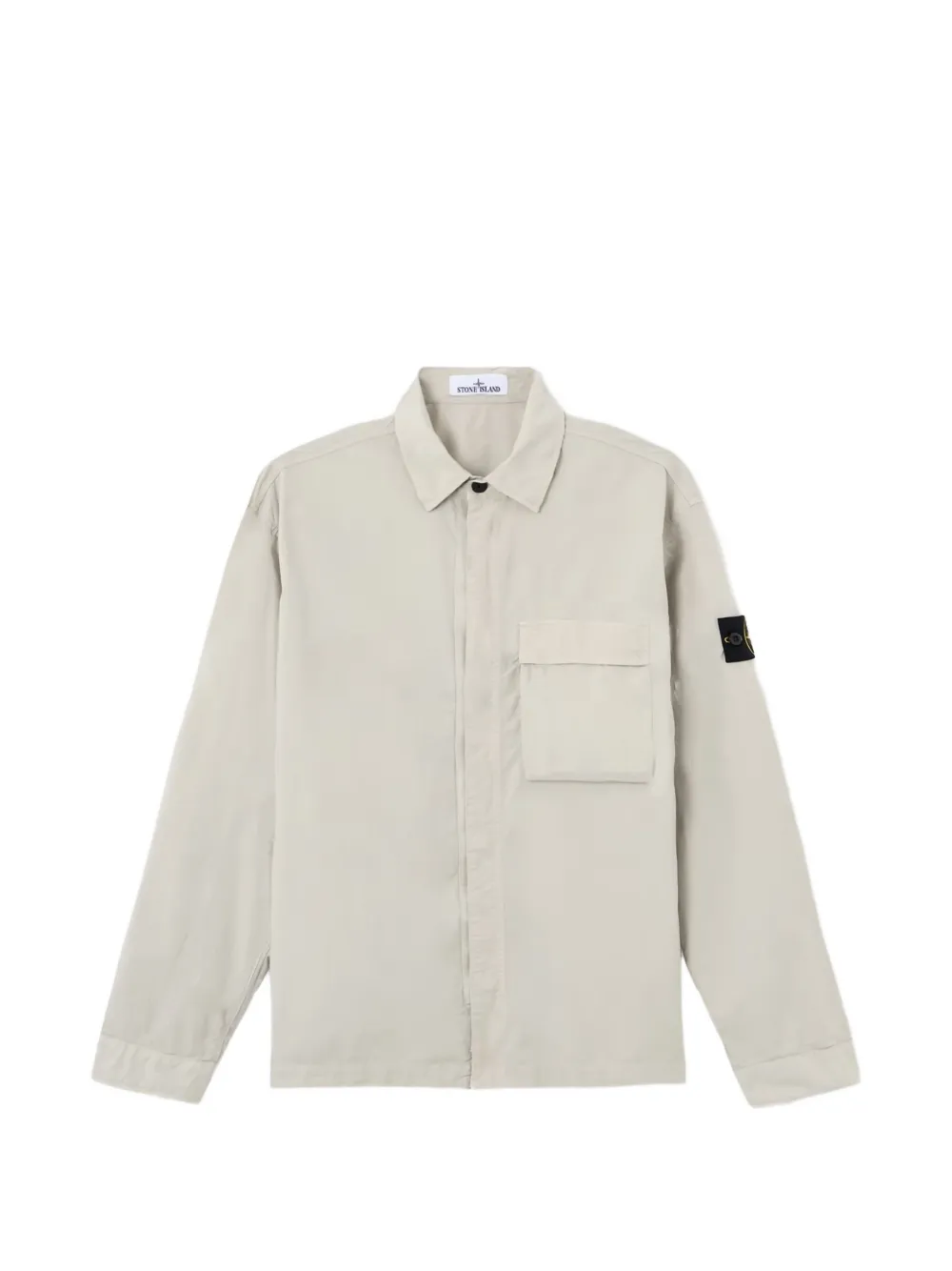 Stone Island Compass-badge shirt jacket - Grigio