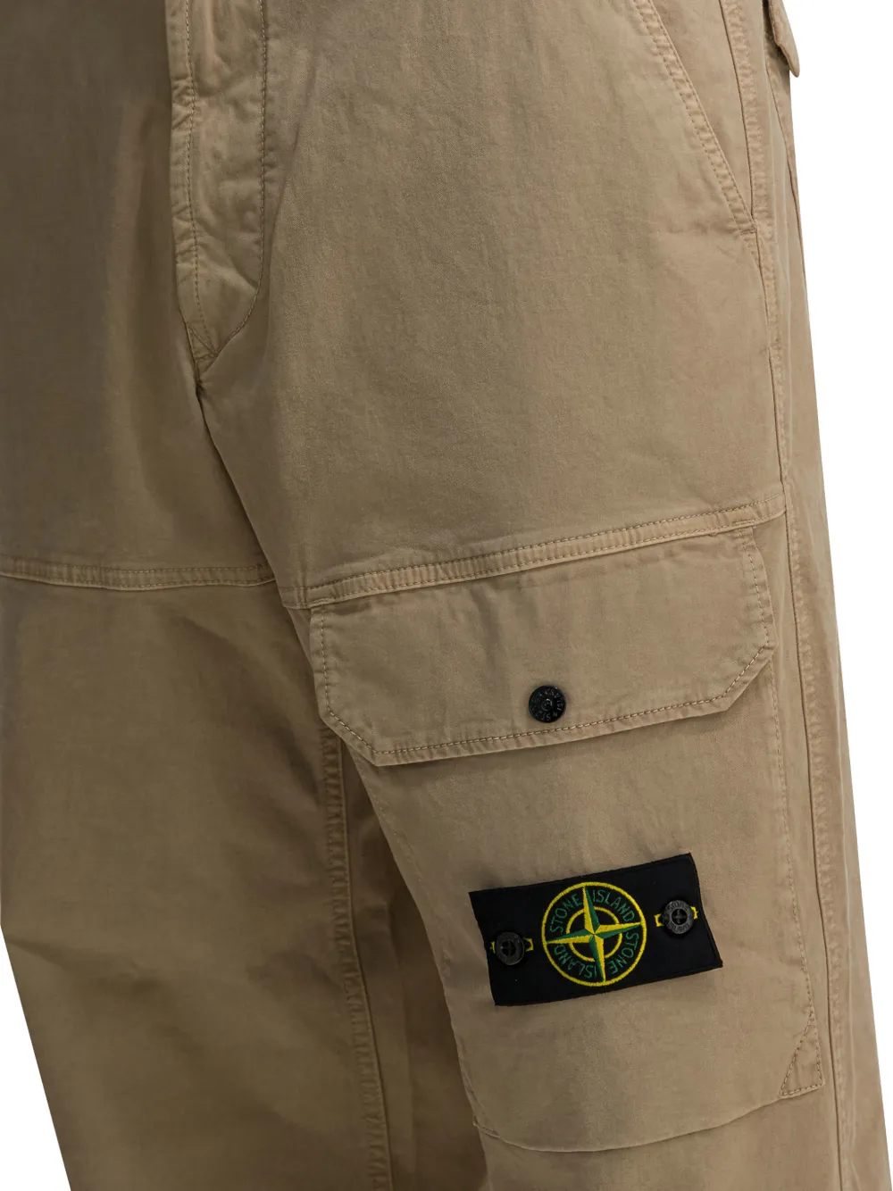 Stone Island Broek met Compass-logopatch Beige