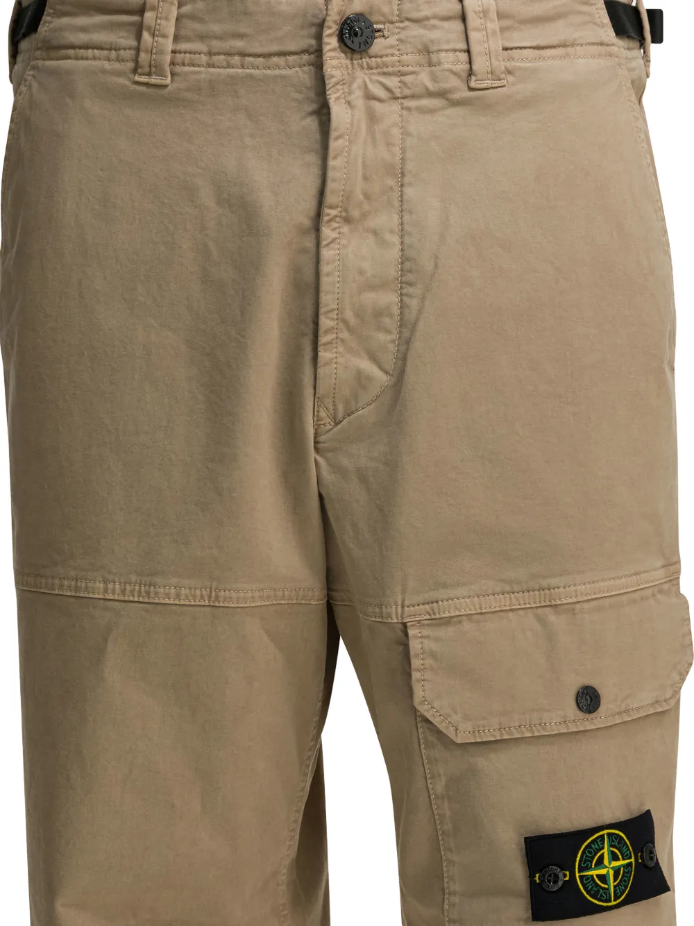 Stone Island Broek met Compass-logopatch Beige