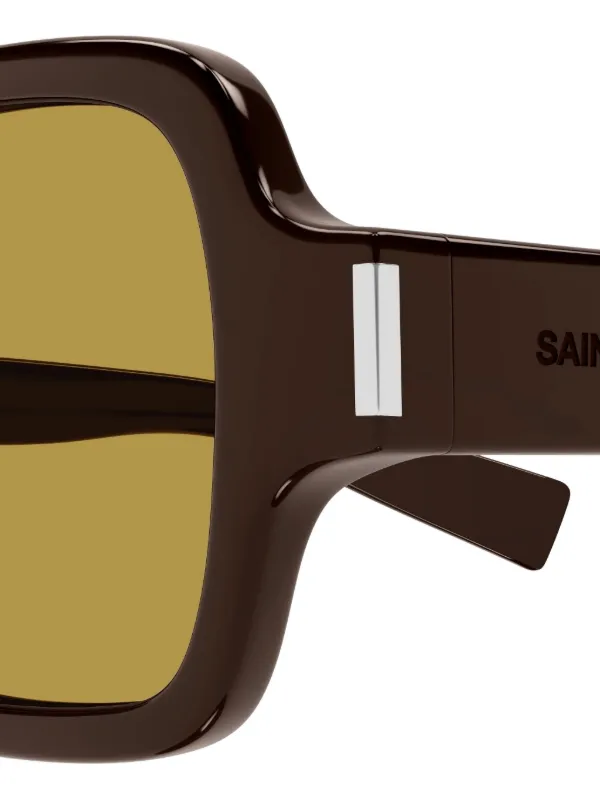 Saint Laurent Eyewear Square Sunglasses | Brown | FARFETCH