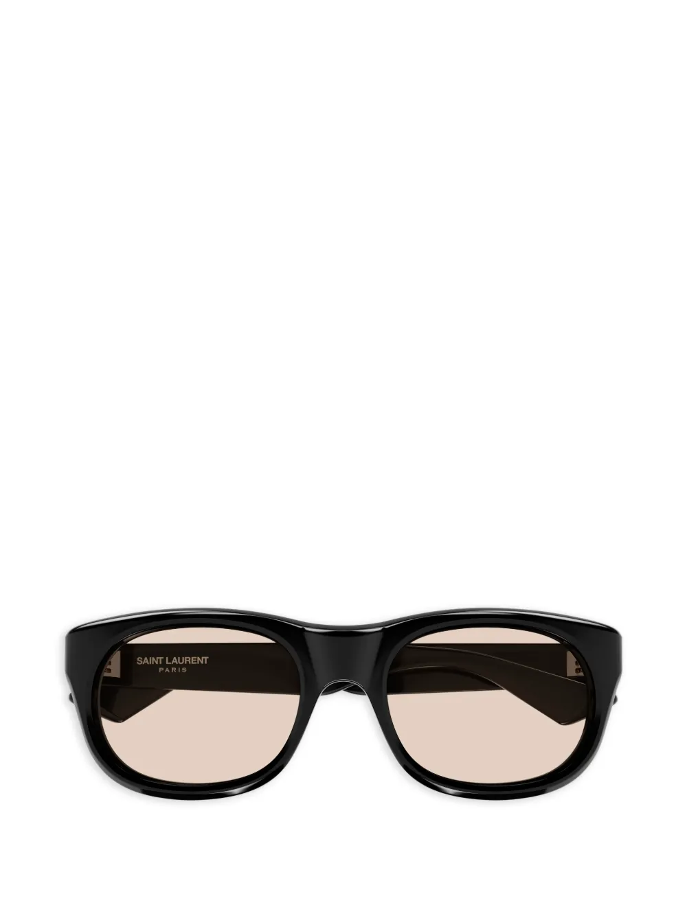 Saint Laurent Eyewear Occhiali da sole con stampa - BLACK-BLACK-YELLOW