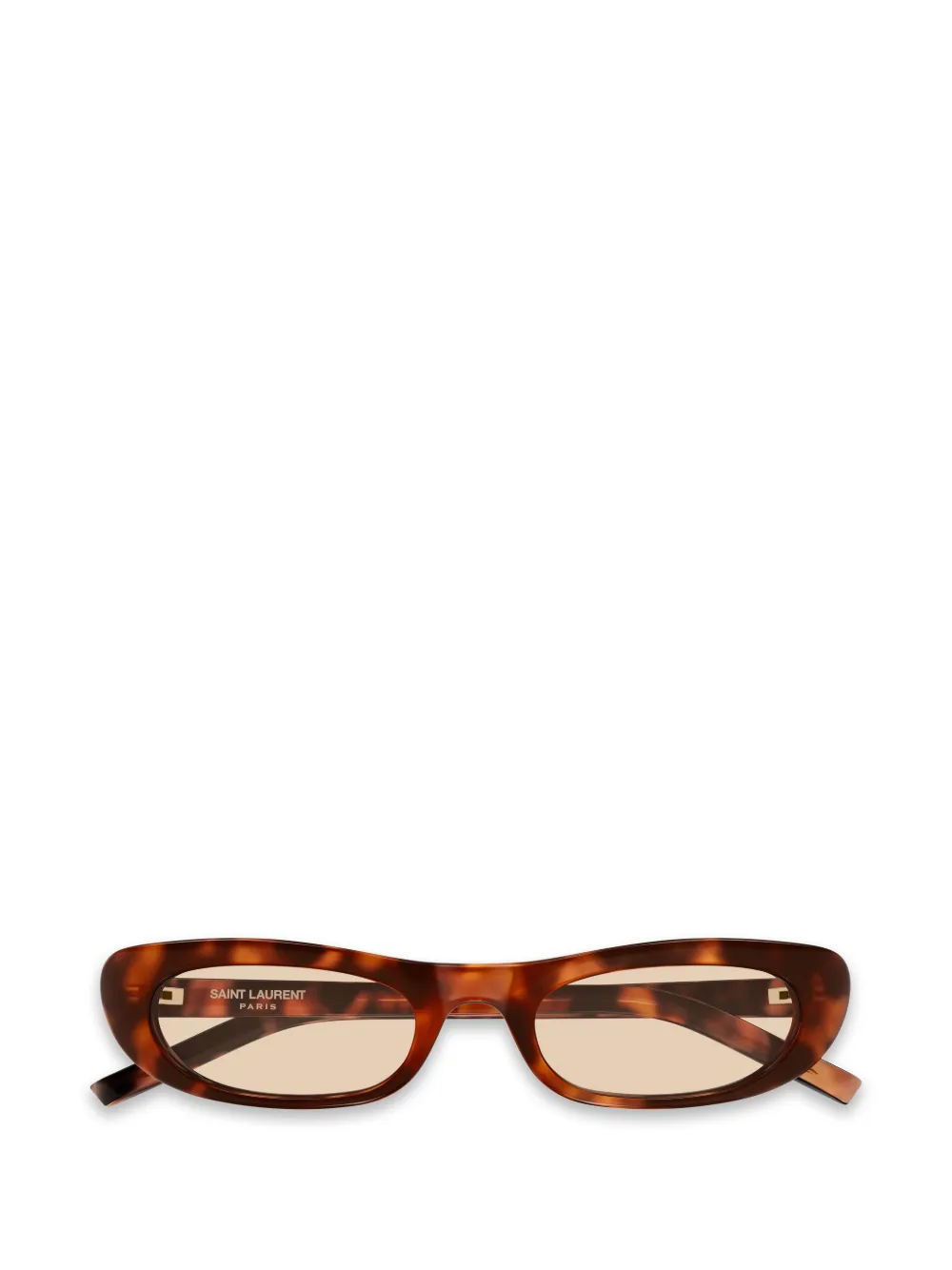 Saint Laurent 557 Oval-frame Sunglasses In Brown