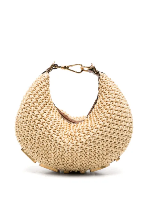 FENDI mini Fendigraph raffia tote bag
