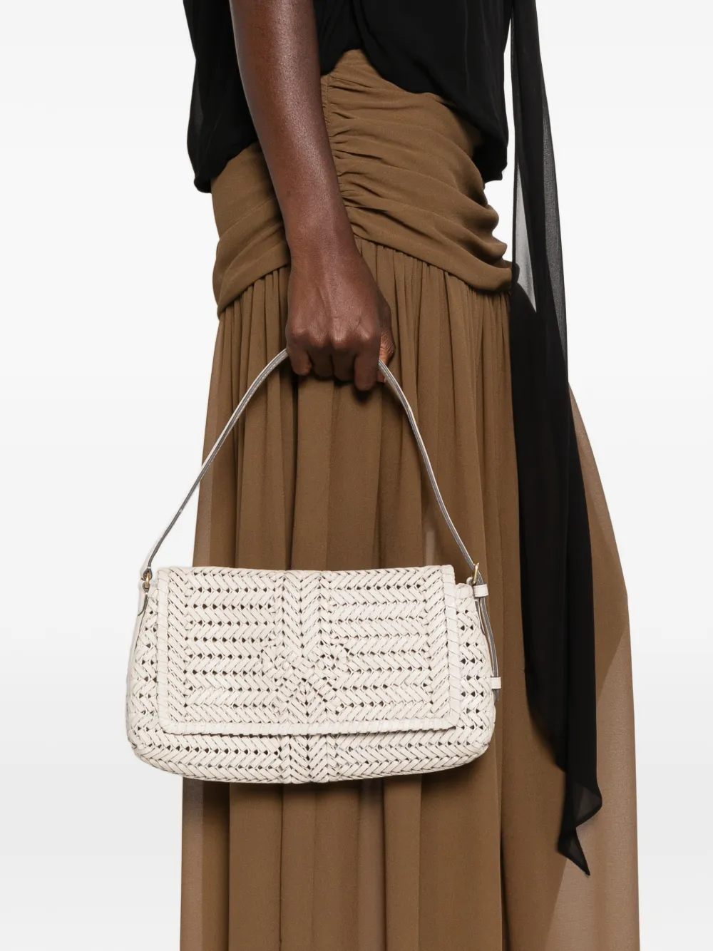 Anya Hindmarch Neeson capra leren schoudertas Wit