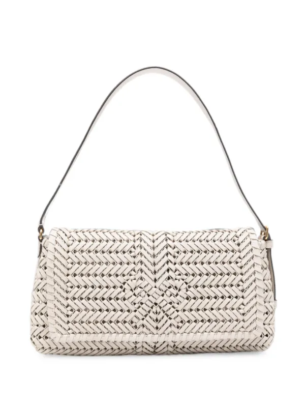 Anya Hindmarch Neeson Shoulder Bag Capra Leather in Chalk White