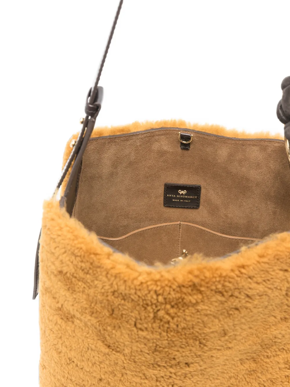 Anya Hindmarch Ringo lammy schoudertas Bruin