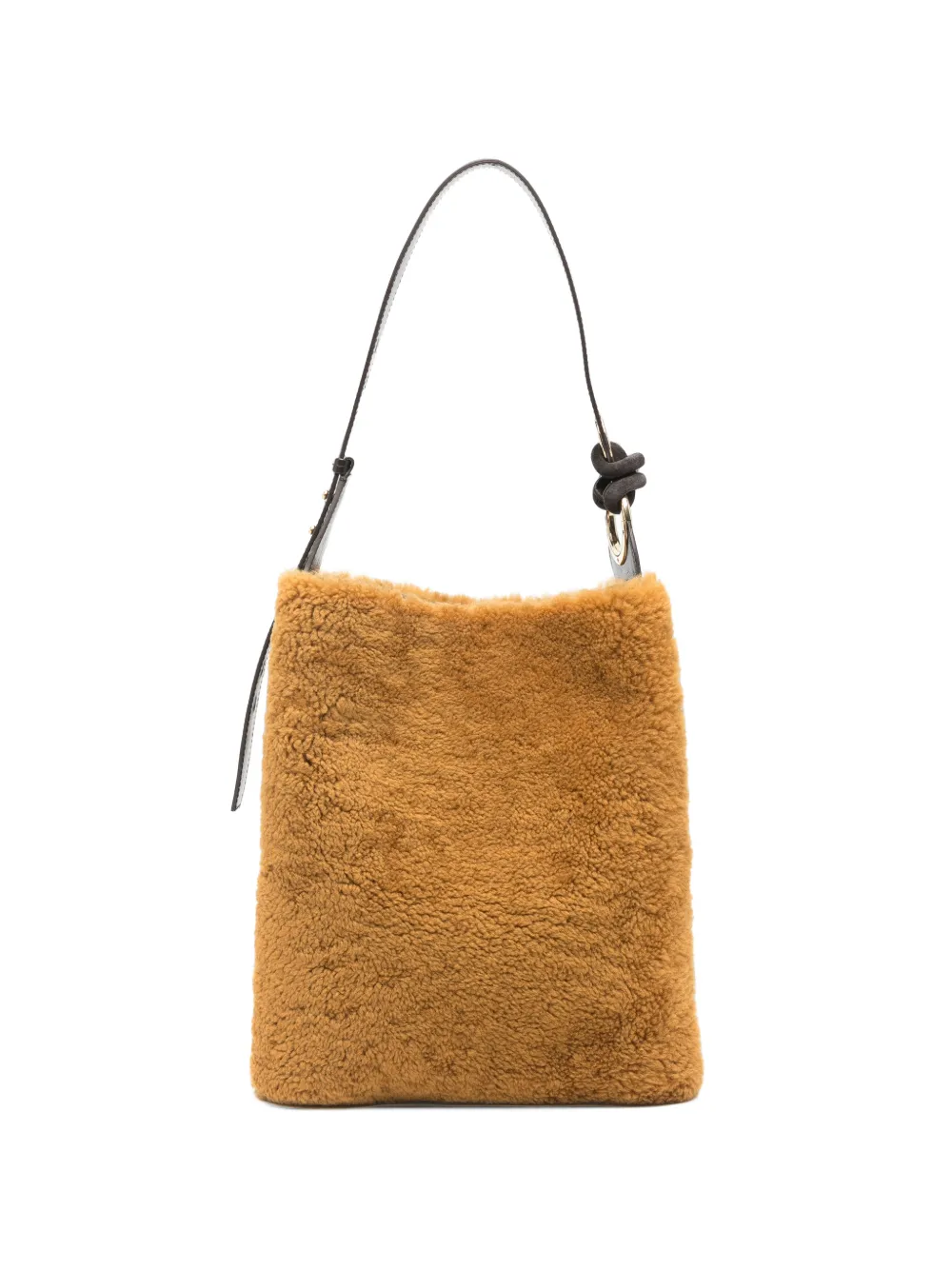 Anya Hindmarch Ringo shearling shoulder bag - Braun