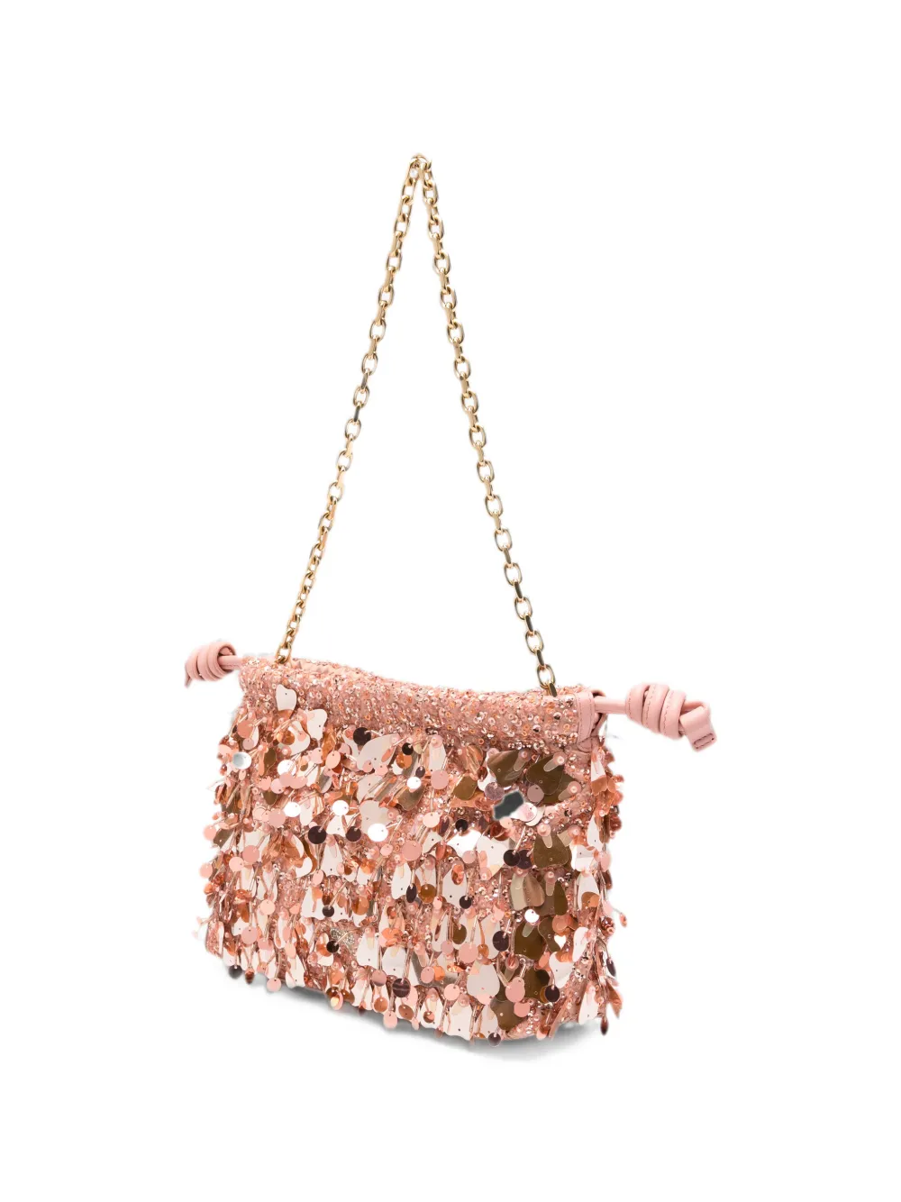 Anya Hindmarch Shrimp verfraaide satijnen schoudertas Roze
