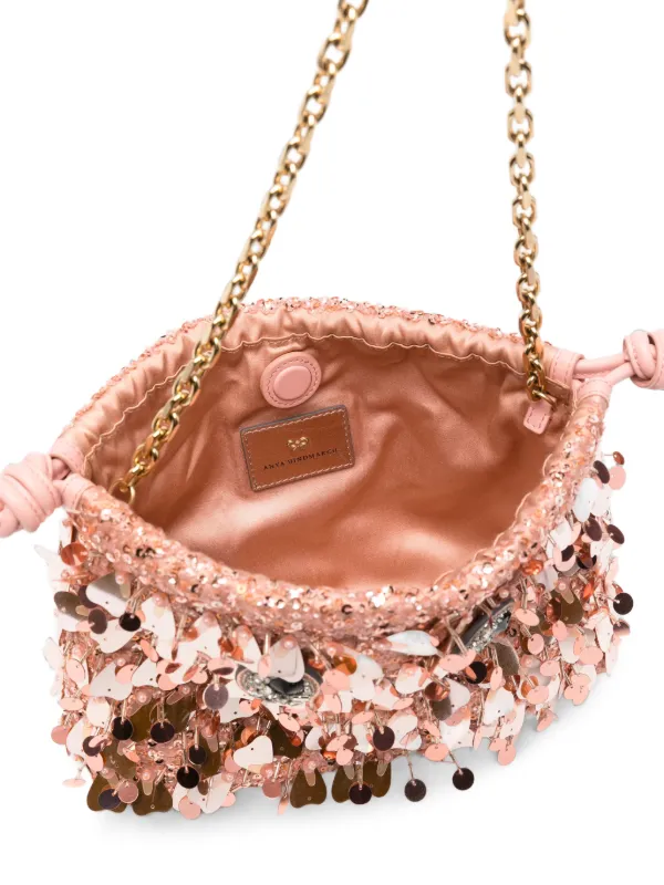 Anya Hindmarch Eyes スパンコール ショルダーバッグ | ピンク 