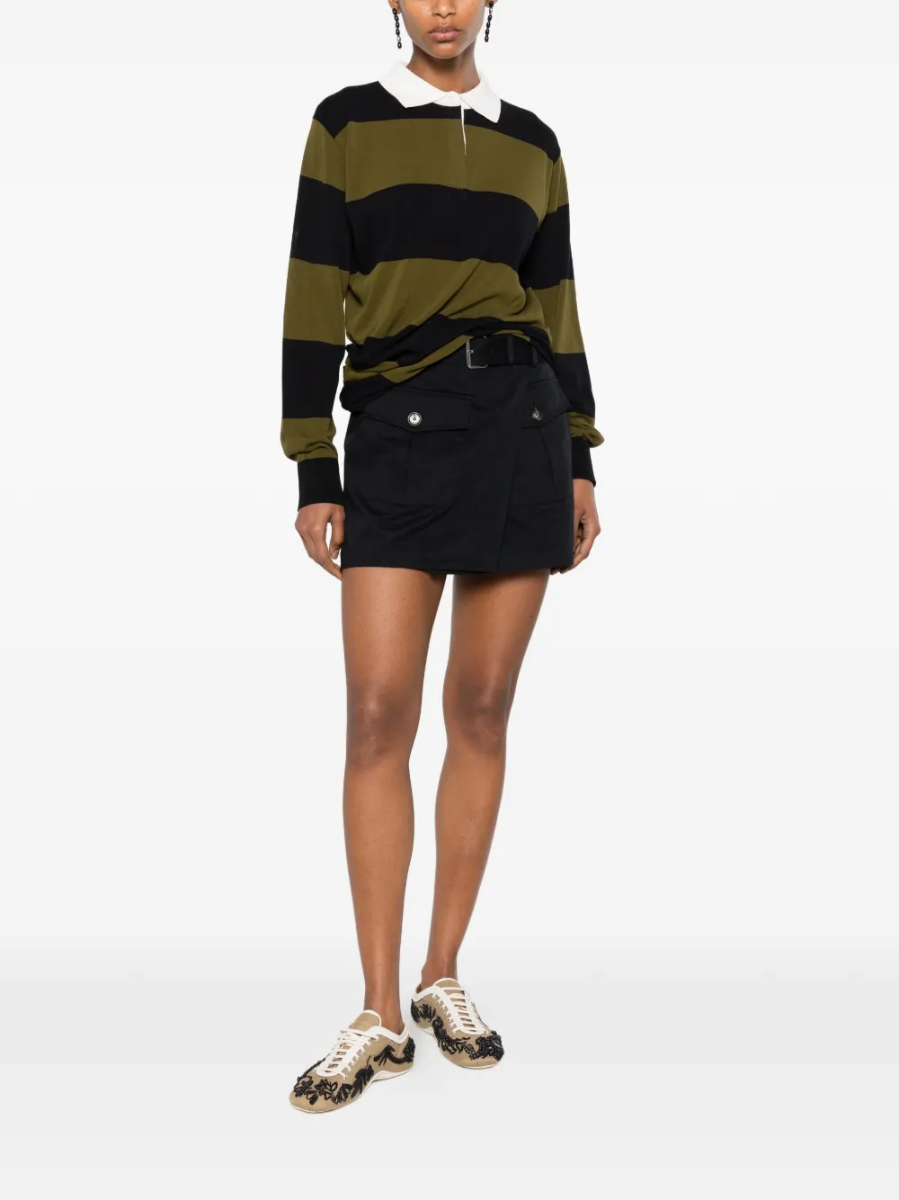 Proenza Schouler Bruni skorts met ceintuur Zwart