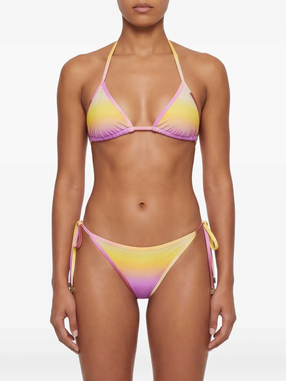 The Attico Gestrikte bikini Geel