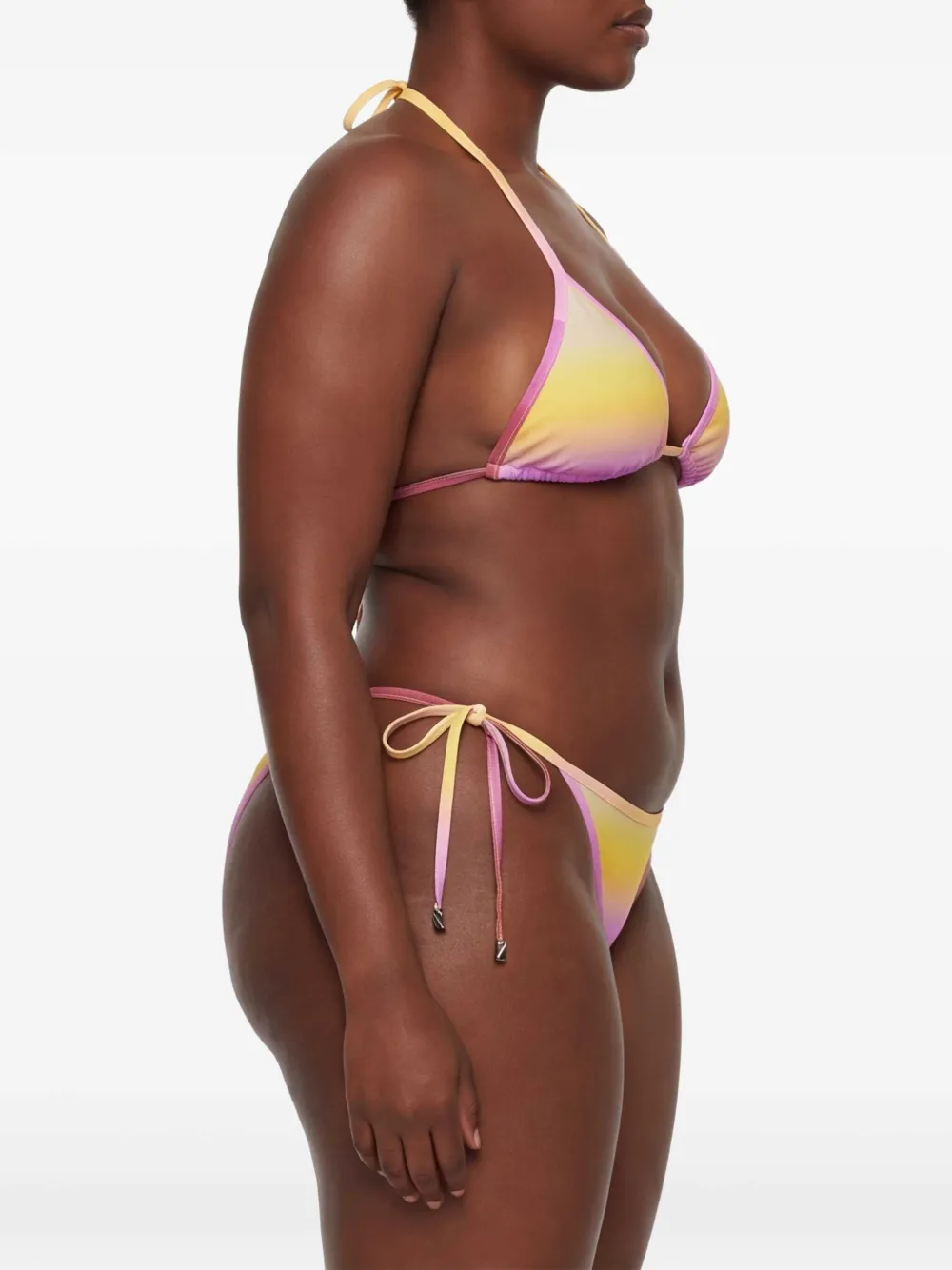 The Attico Gestrikte bikini Geel