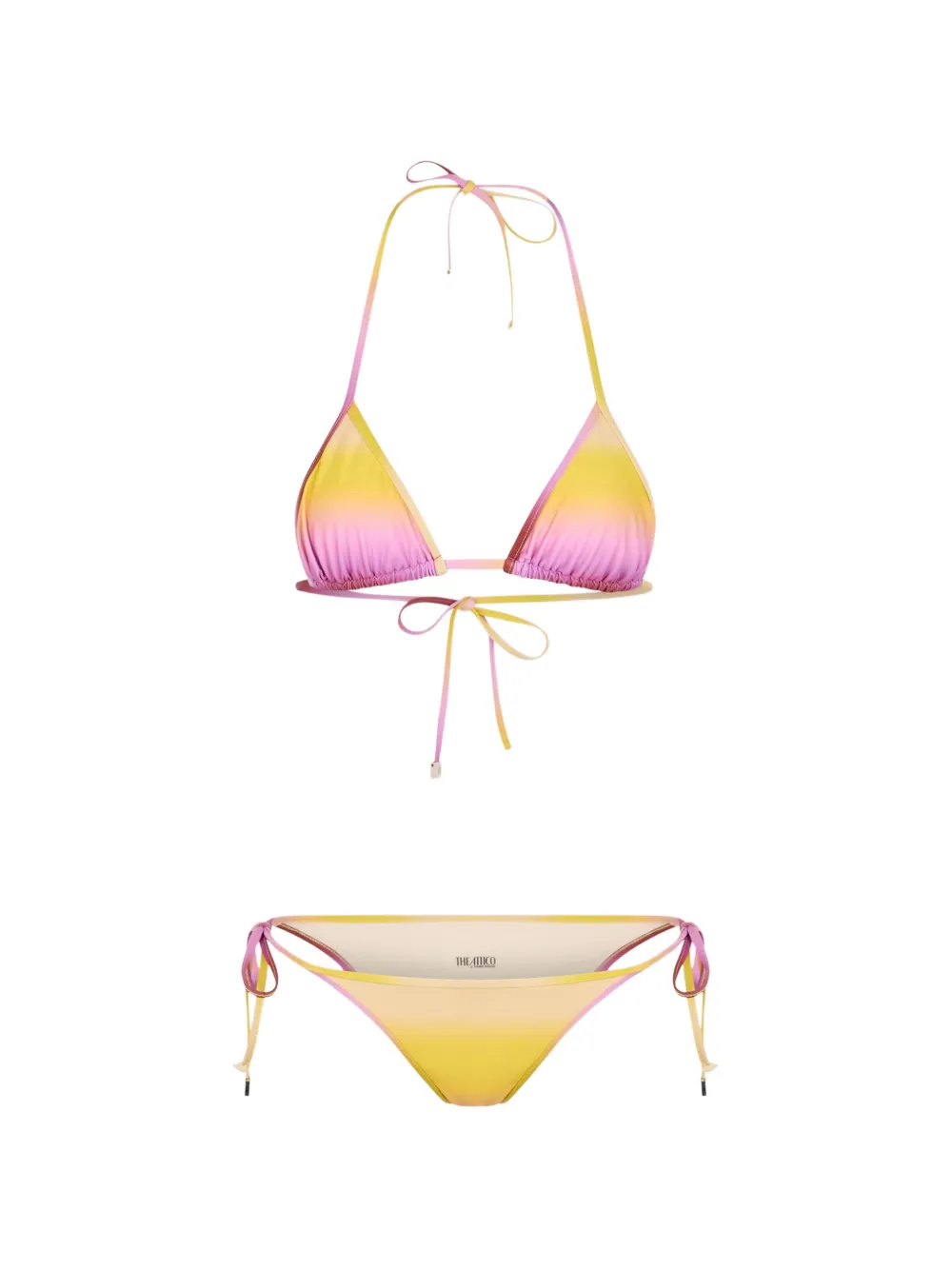 The Attico tie-fastening bikini set - Giallo