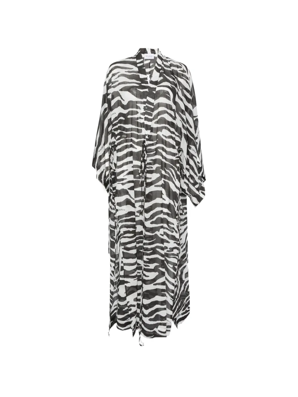 The Attico zebra-print beach cover-up - Nero